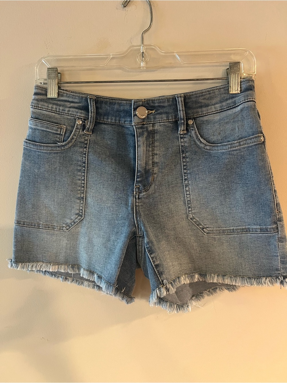Tommy Bahama Light Blue Frayed Hem Denim Shorts
